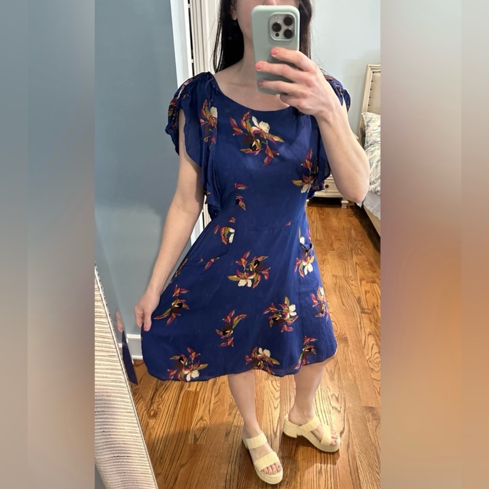 Floral Blue Dress